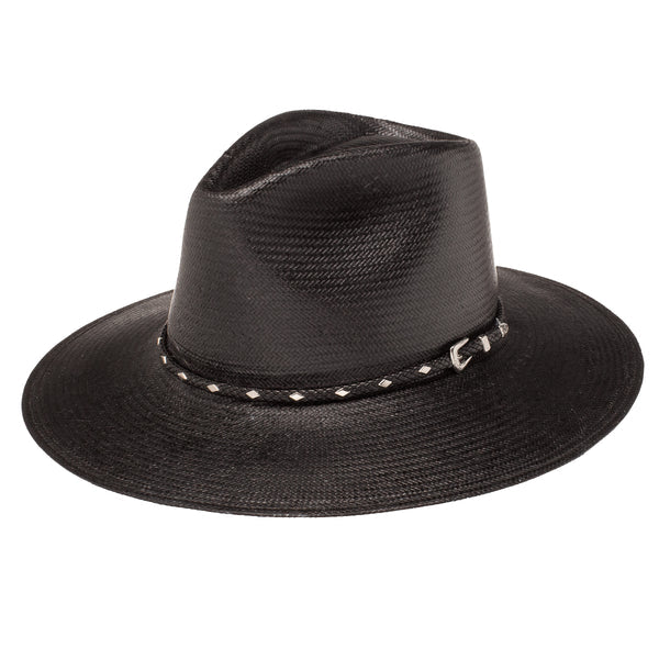 Stetson Night Rider Shantung Straw Wide Brim Fedora