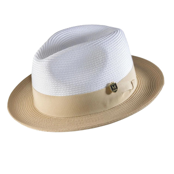 Montique Malik Straw Color Block Fedora