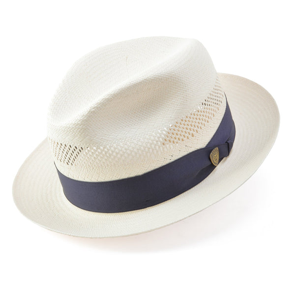Dobbs Center Dent (Vented) Vented Shantung Straw Fedora