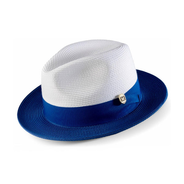 Montique Malik Straw Color Block Fedora