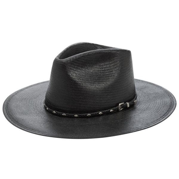 Stetson Night Rider Shantung Straw Wide Brim Fedora